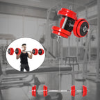 Adjustable Dumbbell Set, 44lbs Convertible to Barbell Weight Set for Home Gym Women and Men Weight Lifting Training