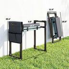 Garden Kneeler and Seat, Heavy Duty Foldable Gardening Stool with Thicker Soft Kneeling Pad, Extendable Steel Leg