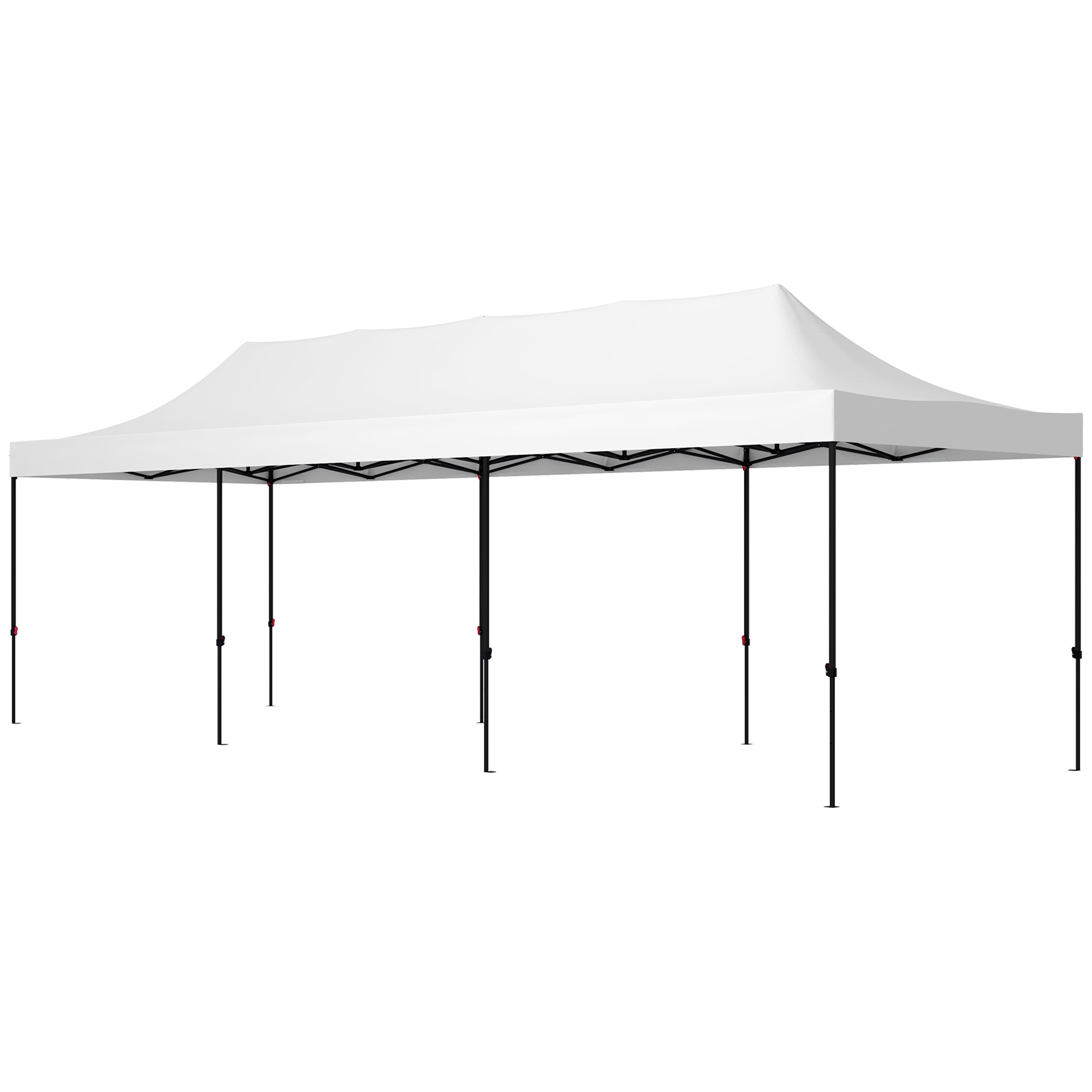 9.5' x 28' Pop Up Canopy Tent, Instant Tent for Parties, Height Adjustable, with Carry Bag and Sand Bags