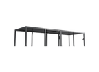 POWER+ PRO Gen 2 Motorized Pergola 13' x 40' (12-Post) Gray - 6063-T5 Aluminum, IP68 Outlets, 165 MPH Wind