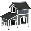 Outdoor Cat House with Weather-resistant Roof & Garden Bed, Outdoor Cat Shelter Enclosure with Multiple Entrances, Modern Cat Furniture Hideout, Cat Gifts, Gray