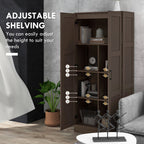 Storage Cabinet w/ Storage Shelves, Pantry Cabinet, Coffee
