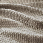 Machine Washable Egyptian Cotton Blanket with Breathable Weave, OEKO-TEX Certified, Ideal for Any Bedroom, 90" L x 66" W x 0.25" H, Khaki