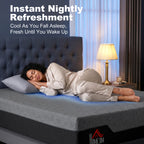 King Mattress, 12 Inch Memory Foam Mattress for Pressure Relief, Graphene Gel Cooling Copper Bed in a Box, Made in USA