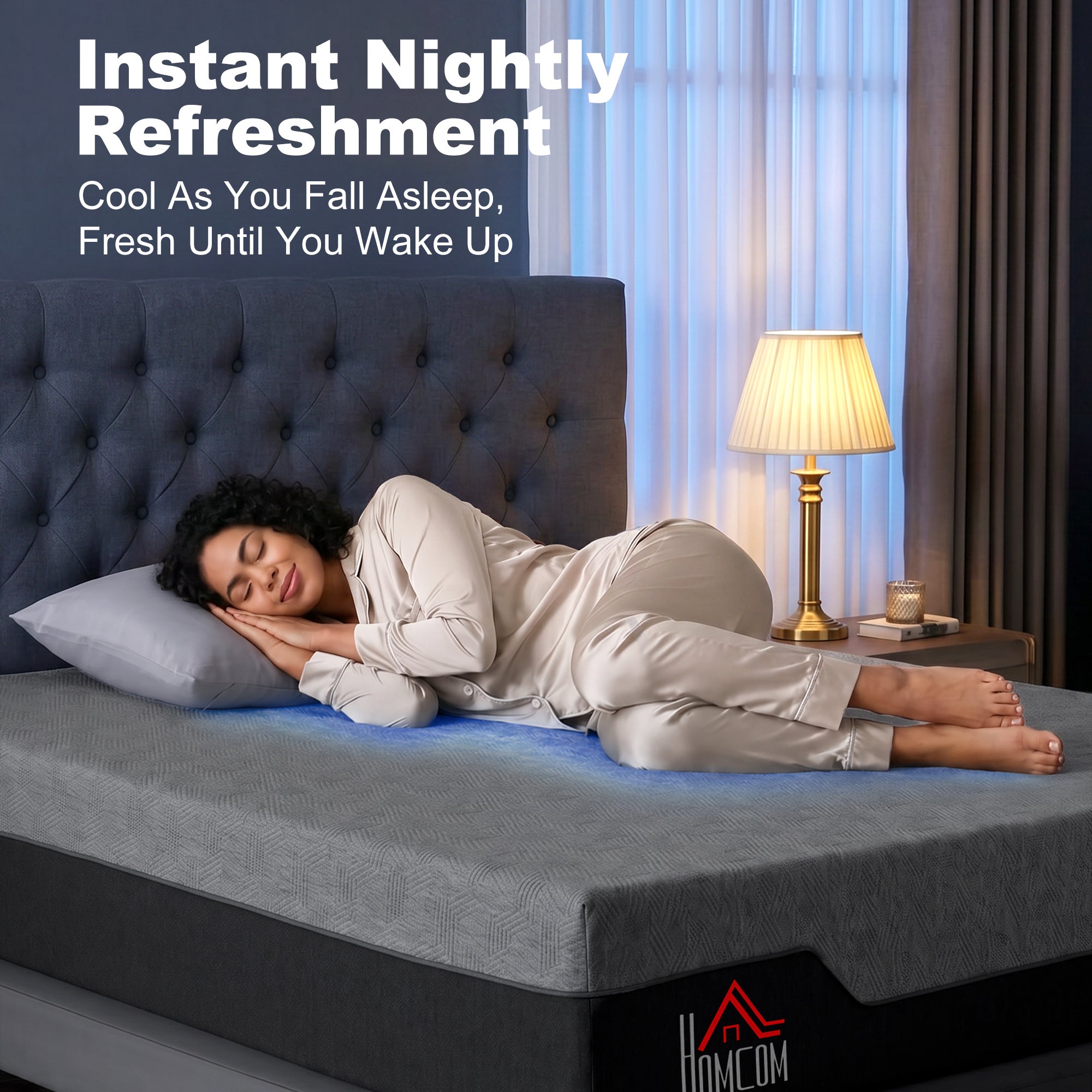King Mattress, 12 Inch Memory Foam Mattress for Pressure Relief, Graphene Gel Cooling Copper Bed in a Box, Made in USA