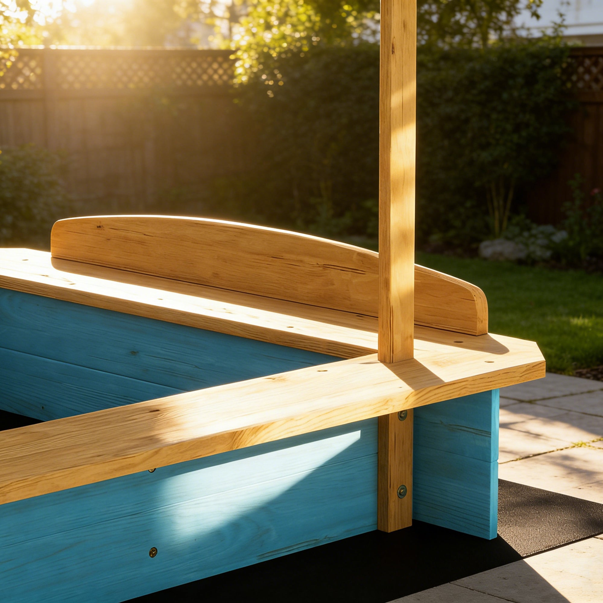 Wooden Sandbox with Dinosaur Print Canopy Kids Sandbox Outdoor with Bench Seats & 2 Storage Bins