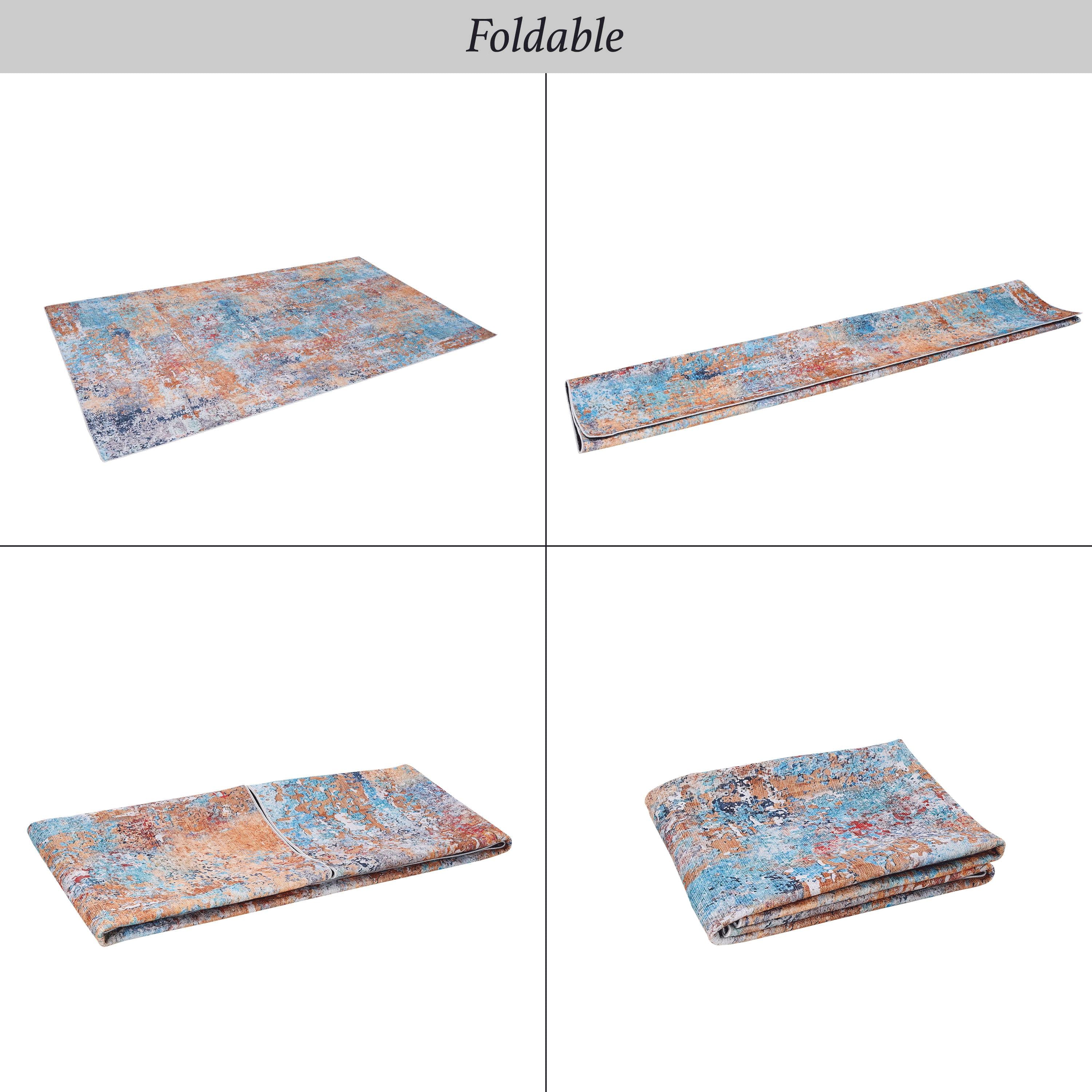 9x12 Machine Washable Non-Shedding Area Rug with Low-Pile, Carpet for Living Room, Dining Room, 108" L x 144" W x 0.15" H, Multicolor