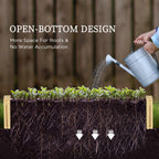 Wood Planter Box with Trellis for Climbing Plants, Raised Garden Bed for Outdoor Flowers Herbs, 91"x24"x43", Natural