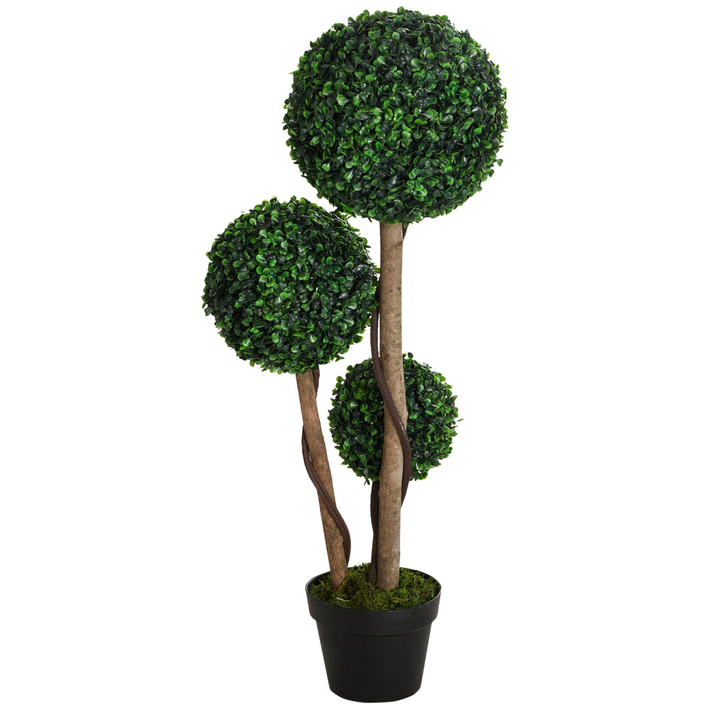 Artificial Plant for Home Decor Indoor & Outdoor Fake Plants Artificial Tree in Pot, Dark Green