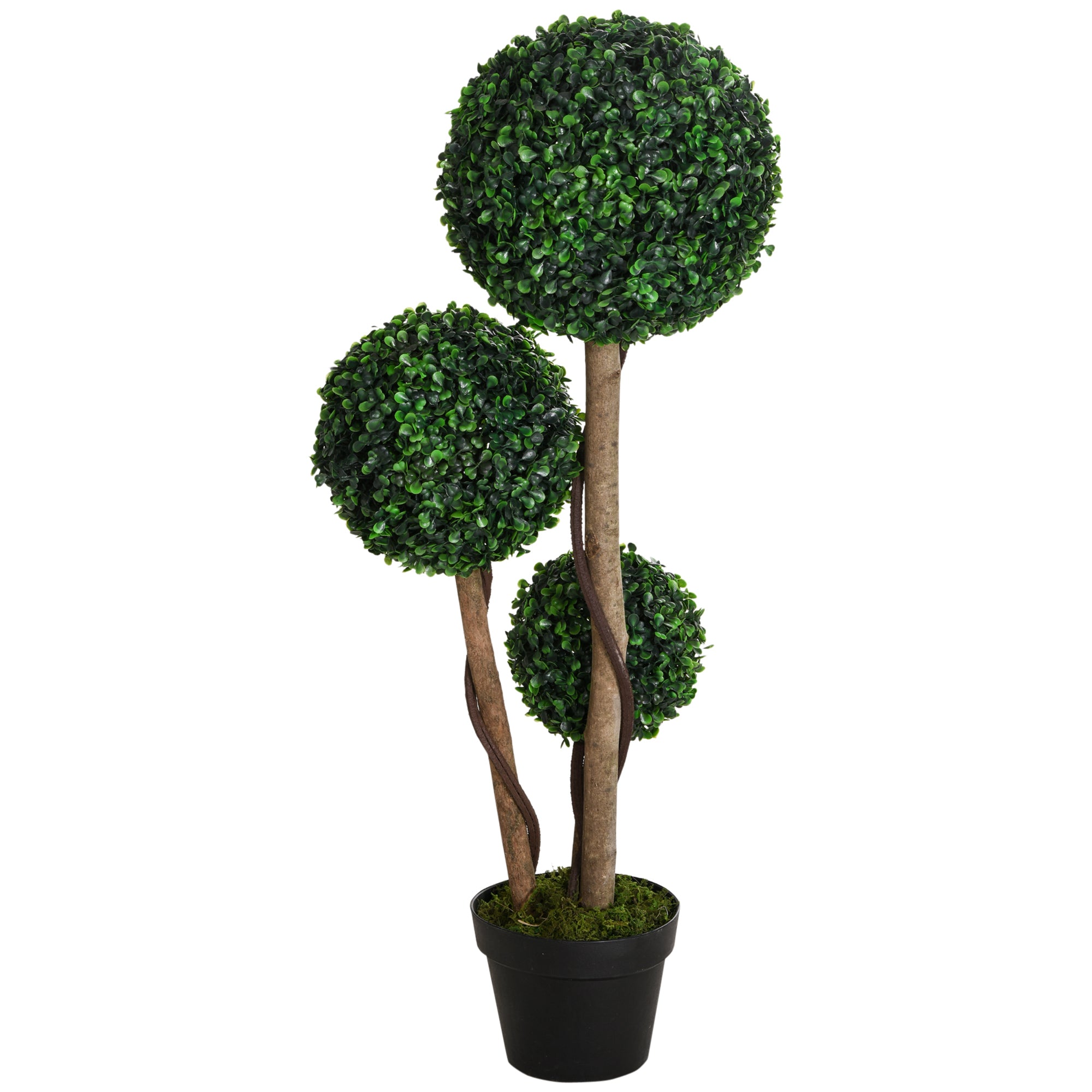 Artificial Plant for Home Decor Indoor & Outdoor Fake Plants Artificial Tree in Pot, Dark Green