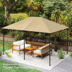 10' x 13' Gazebo Canopy Replacement Roof for 84C-116, Khaki