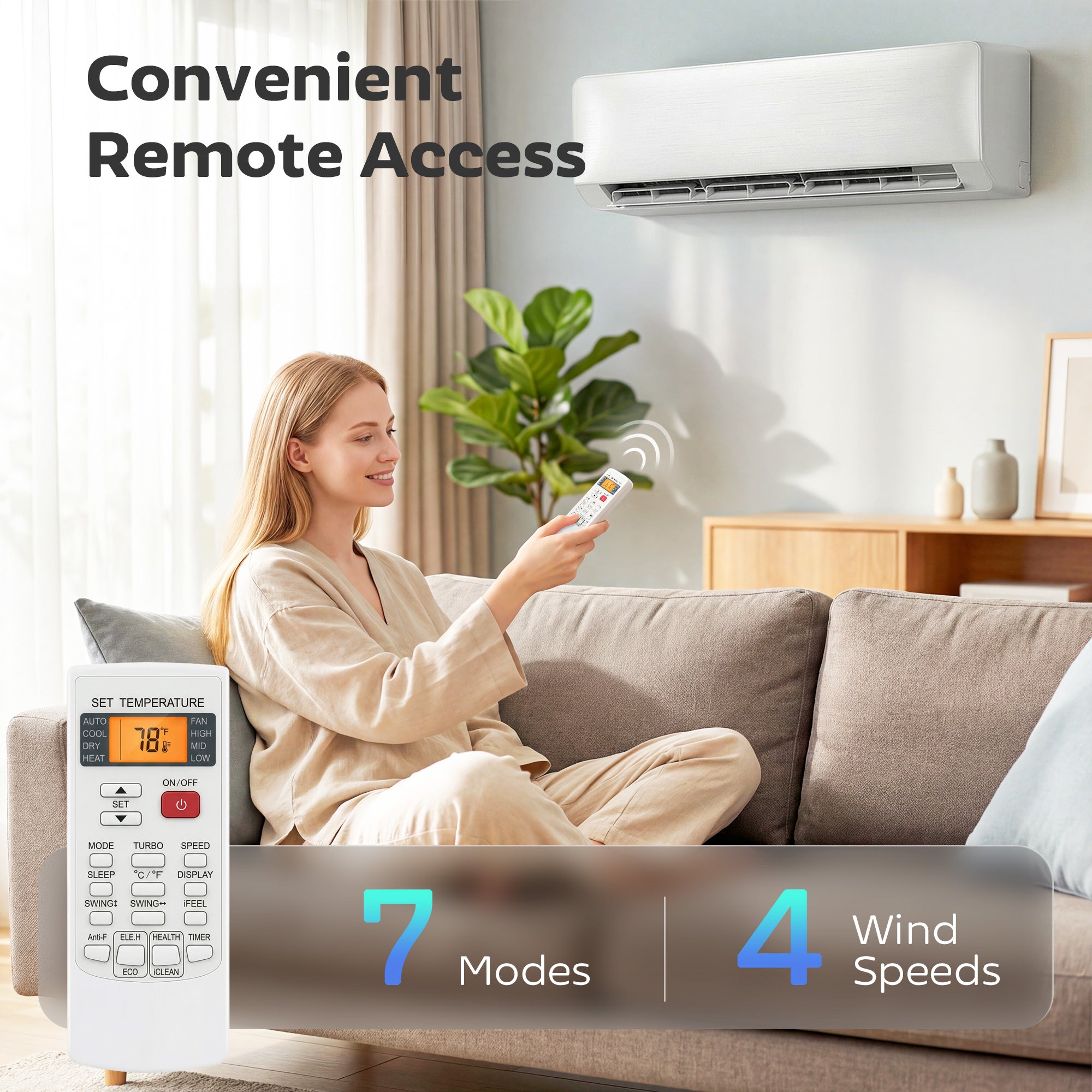 23000 BTU Mini Split Air Conditioner, 22 SEER2 230V WIFI Enabled Inverter AC Unit Cools up to 1500 Sq.Ft