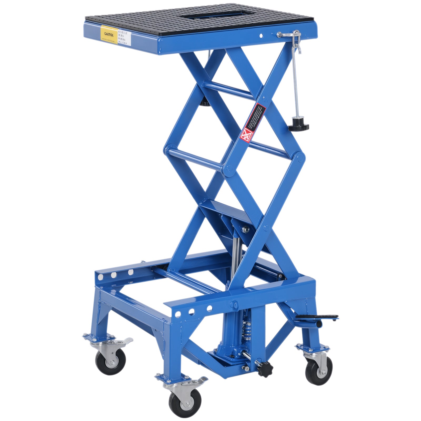 300 lbs Hydraulic Motorcycle Scissor Jack Lift Foot Step Wheels for Small Dirt Bikes