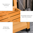 75 Gallon Wooden Deck Box, Outdoor Storage Container with Aerating Gap & Weather-Fighting Finish, Yellow