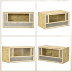 Wooden Reptile Terrarium with Sliding Door for Chameleon, Lizard, Snake, Frog, Turtle, 31.5" x 15.7" x 15.7"