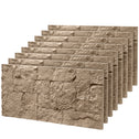 8-Pack 3D Faux Stone Wall Panels, Lightweight Polyurethane Panels for Interior and Exterior Accent Walls, Beige