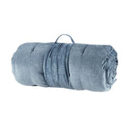 Poly Chenille Floor Pillow Cushion with Tufted Detailing, Self Travel Wrap, Lightweight Long Lounger for Relaxing, 74" L x 27" W x 3" H, Aqua