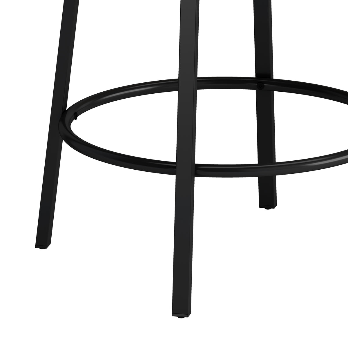 3-Drawer Long Dining Table Set with Power Outlets, Circular PU Stools, Easy Assemble, 60.24"L x 15.75"W x 35.43"H, Black