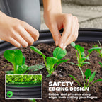 Set of 2 Raised Garden Bed, Metal Planter Box with Safety Edging, Easy-to-assemble Stock Tank, Dark Gray