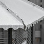 77" Flight Bird Cage Hexagon Covered Canopy Portable Aviary With Storage
