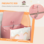 Storage Chest with Lid, Storage Box Organizer for Bedroom, Pink
