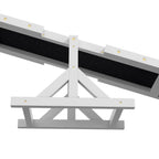Wooden Dog Agility Seesaw for Training and Exercise, White