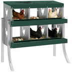 Chicken Nesting Boxes, 6 Compartment Steel Nesting Boxes for Chickens, Wall Mount Egg Laying Boxes with Vented Holes
