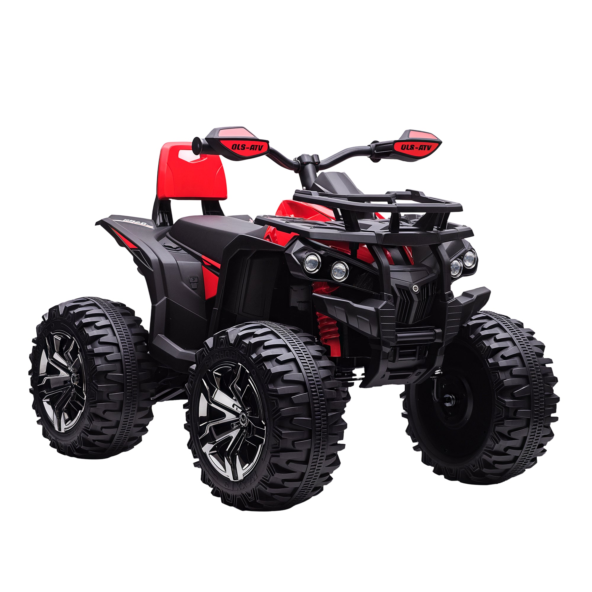 12V 4 Wheeler Kids ATV with Music, Headlights for 37-60 Months Boys and Girls, Red