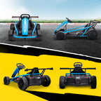 24V 7AH Kids Electric Go Kart, 8.1 MPH Battery Powered Drift Kart with Dual Motors, Soft Start for 8-12 Years, Blue
