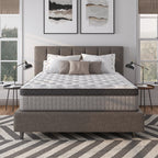 12" Queen Diamond Innerspring Hybrid Mattress with Cooling Gel Memory Foam, Pressure Relief, Motion Isolation, 80" L x 60" W x 12" H, Gray