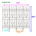 4 Pack Metal Garden Trellis with Rustproof Feature, for Climbing Plant Support, Easy Assembly, Brown