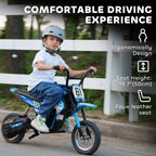 24V Kids Motorcycle, Electric Dirt Bike with 250W Motor, Up to 9.9 MPH, 12" Inflatable Tires and Rear Suspension, Blue