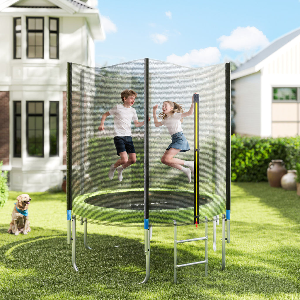 14FT Trampoline Spring Cover, Safety Trampoline Pad Replacement, Waterproof and Tear Resistant, All Weather Trampoline Accessories, No Holes for Pole, Green