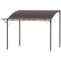 10' x 8' Outdoor Pergola and Patio Gazebo for Garden, Camper, Deck, Doors and Windows, Brown