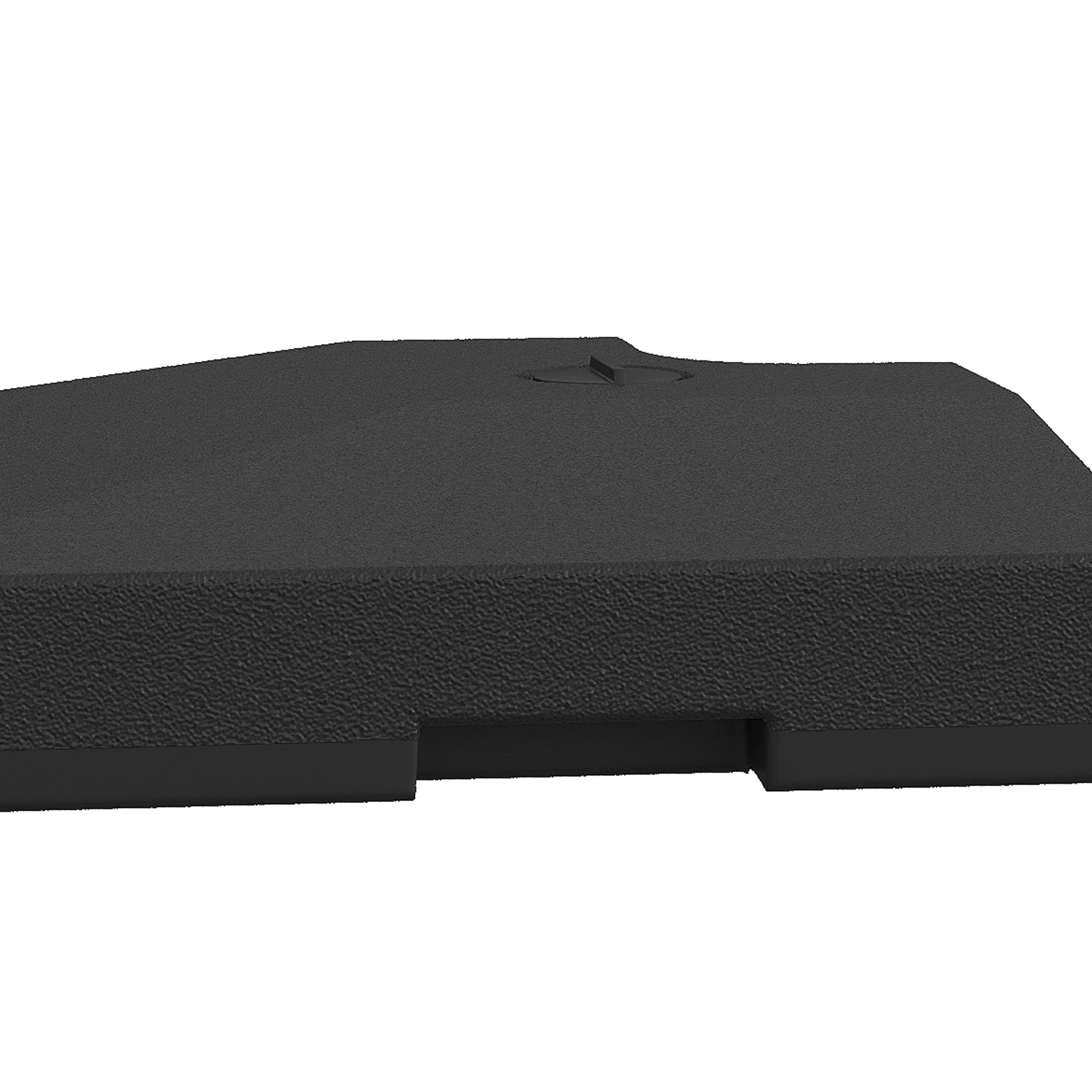 4 Pieces Cantilever Patio Umbrella Base, Outdoor Offset Umbrella Weights, 176 lbs Capacity Water or 264 lbs Capacity Sand Plates Set, Black