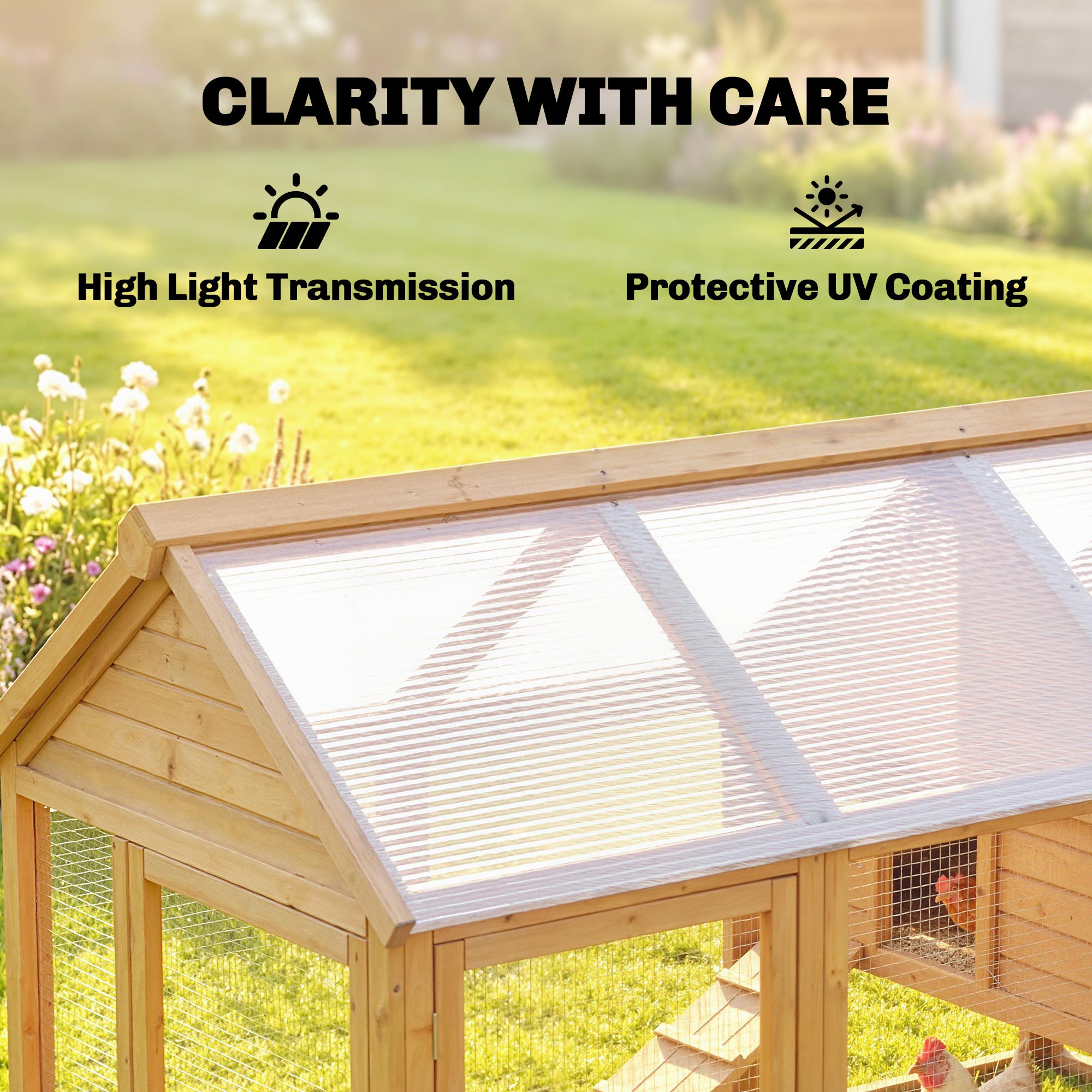 Polycarbonate Greenhouse Panels UV Protected Twin-Wall Polycarbonate Sheet 47.2" x 23.6" 10 Pack Clear