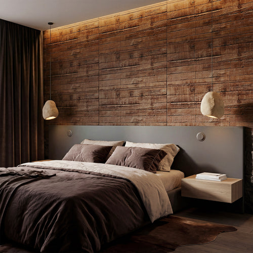 8-Pack 3D Faux Wood Wall Panels, Lightweight Polyurethane Panels for Interior and Exterior Accent Walls, Brown