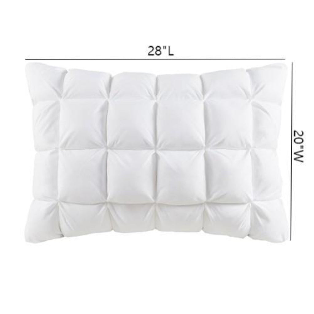 Luxuriously Soft Standard Overfilled Pillow Protector with 100% Polyester Microfiber, 3D Puff Stitching, Zipper Closure, 28" L x 20" W x 0.13" H, White