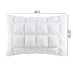 Luxuriously Soft Standard Overfilled Pillow Protector with 100% Polyester Microfiber, 3D Puff Stitching, Zipper Closure, 28" L x 20" W x 0.13" H, White