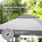 13' x 13' Pop Up Canopy Tent, UPF50+ Tents for Parties, Height Adjustable, with Wheeled Carry Bag and 4 Sand Bags, Gray