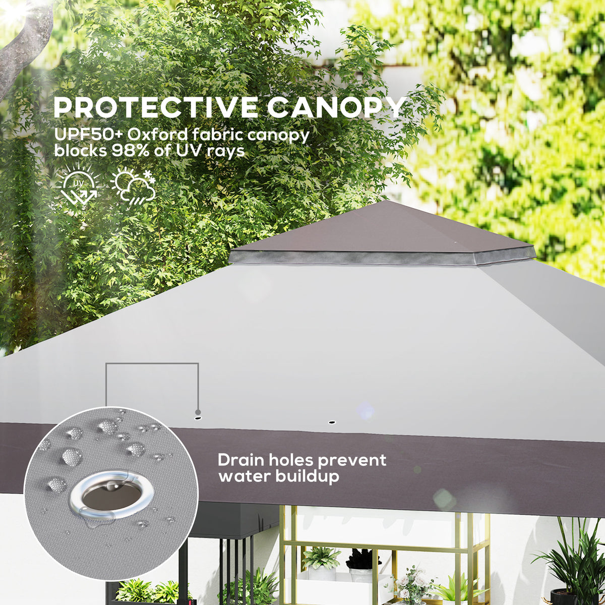 13' x 13' Pop Up Canopy Tent, UPF50+ Tents for Parties, Height Adjustable, with Wheeled Carry Bag and 4 Sand Bags, Gray
