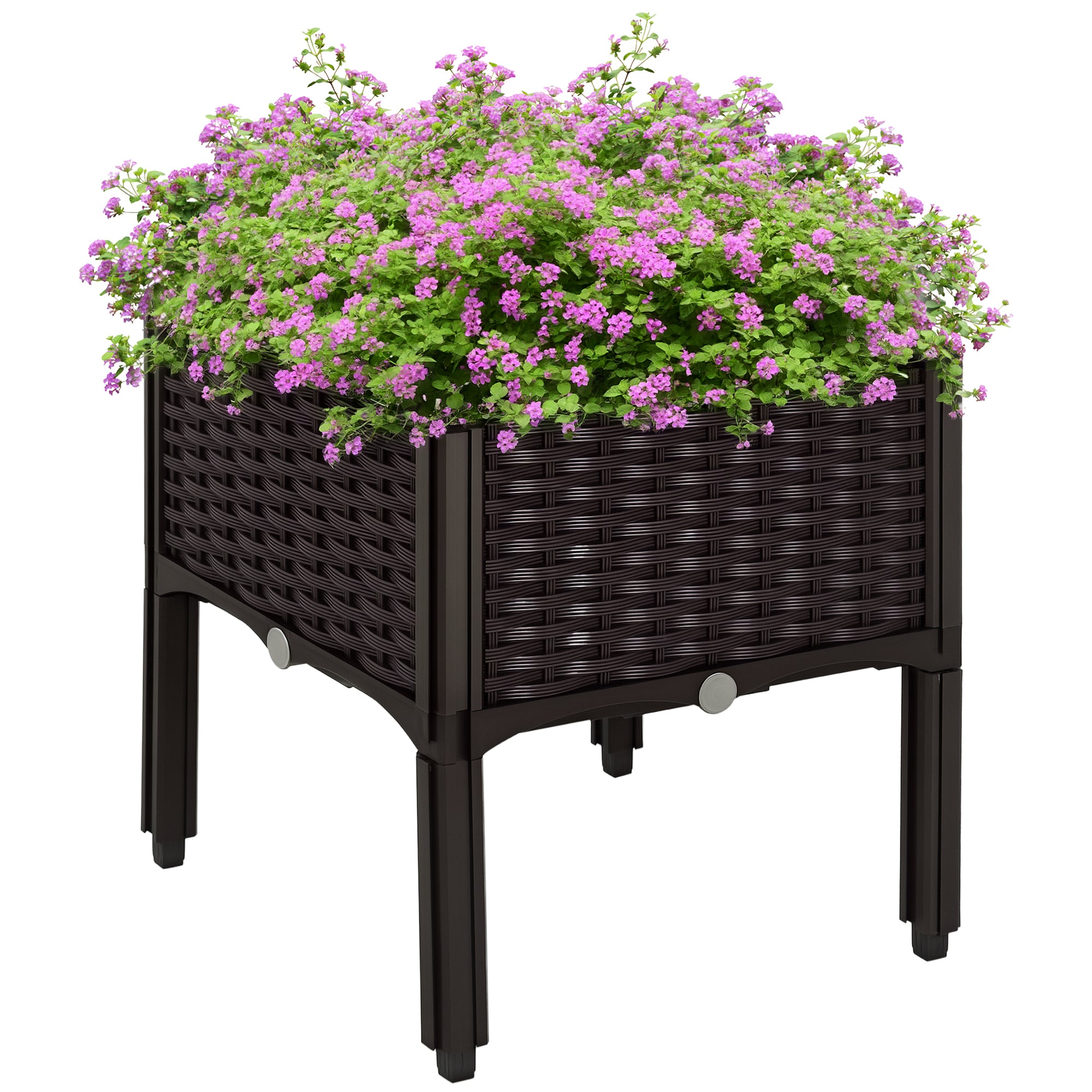 1 Piece Raised Garden Bed with Legs, Planter Box Raised Bed to Grow Flowers, Herbs & Vegetables, Brown