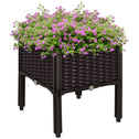 1 Piece Raised Garden Bed with Legs, Planter Box Raised Bed to Grow Flowers, Herbs & Vegetables, Brown