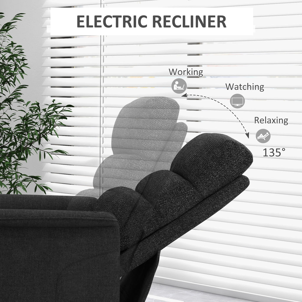 Power Lift Chair for Seniors, Electric Lift Recliner Chair with Remote Control, Side Pockets for Living Room, Black