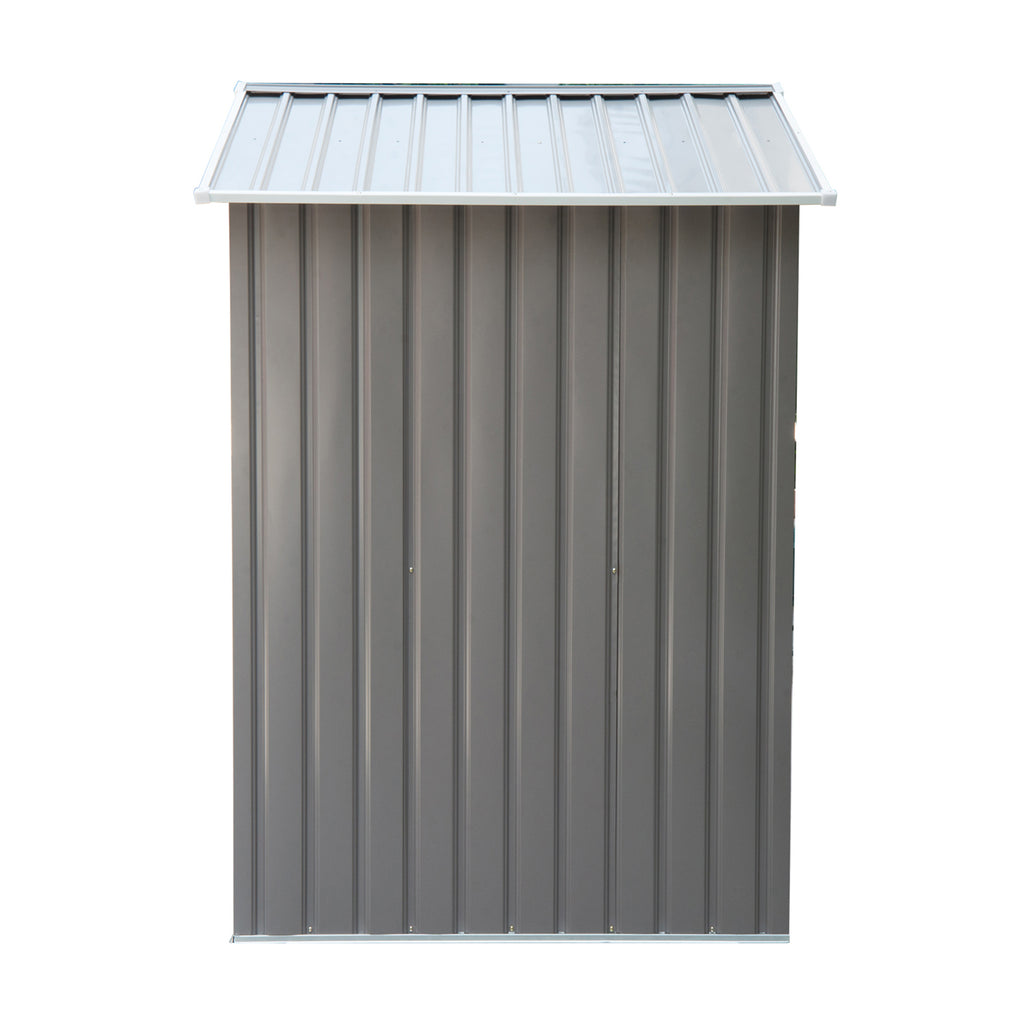 7' x 4' Outdoor Storage Shed, Garden Tool Metal Shed with Foundation Kit, Double Lockable Door, Air Vents and Sloping Roof, for Backyard, Patio, Lawn, Gray