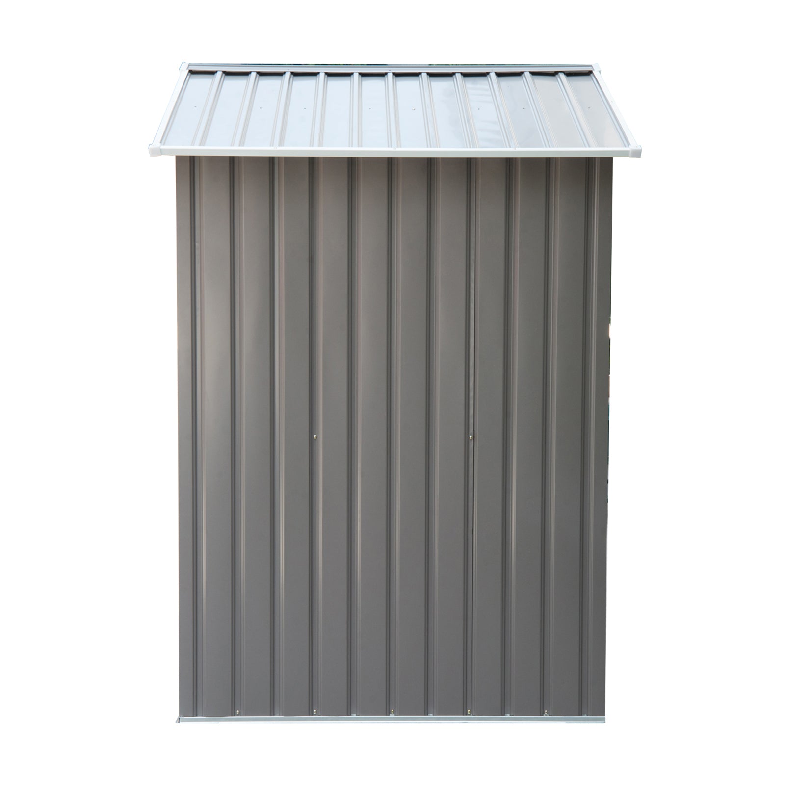 7' x 4' Outdoor Storage Shed, Garden Tool Metal Shed with Foundation Kit, Double Lockable Door, Air Vents and Sloping Roof, for Backyard, Patio, Lawn, Gray