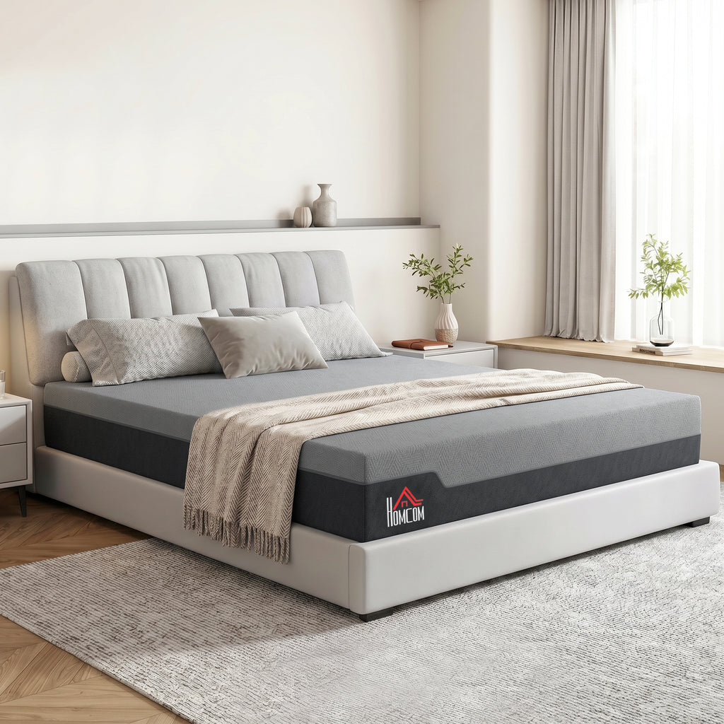 King Mattress, 14 Inch Memory Foam Mattress for Pressure Relief, Graphene Gel Cooling Copper Bed in a Box, Made in USA