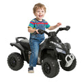 NO Power Kids Ride On Push Car, Ride Racer, Foot-to-floor Sliding Car, Walking ATV Toy with Music, Lights, for 1.5-3 Years Old, Black