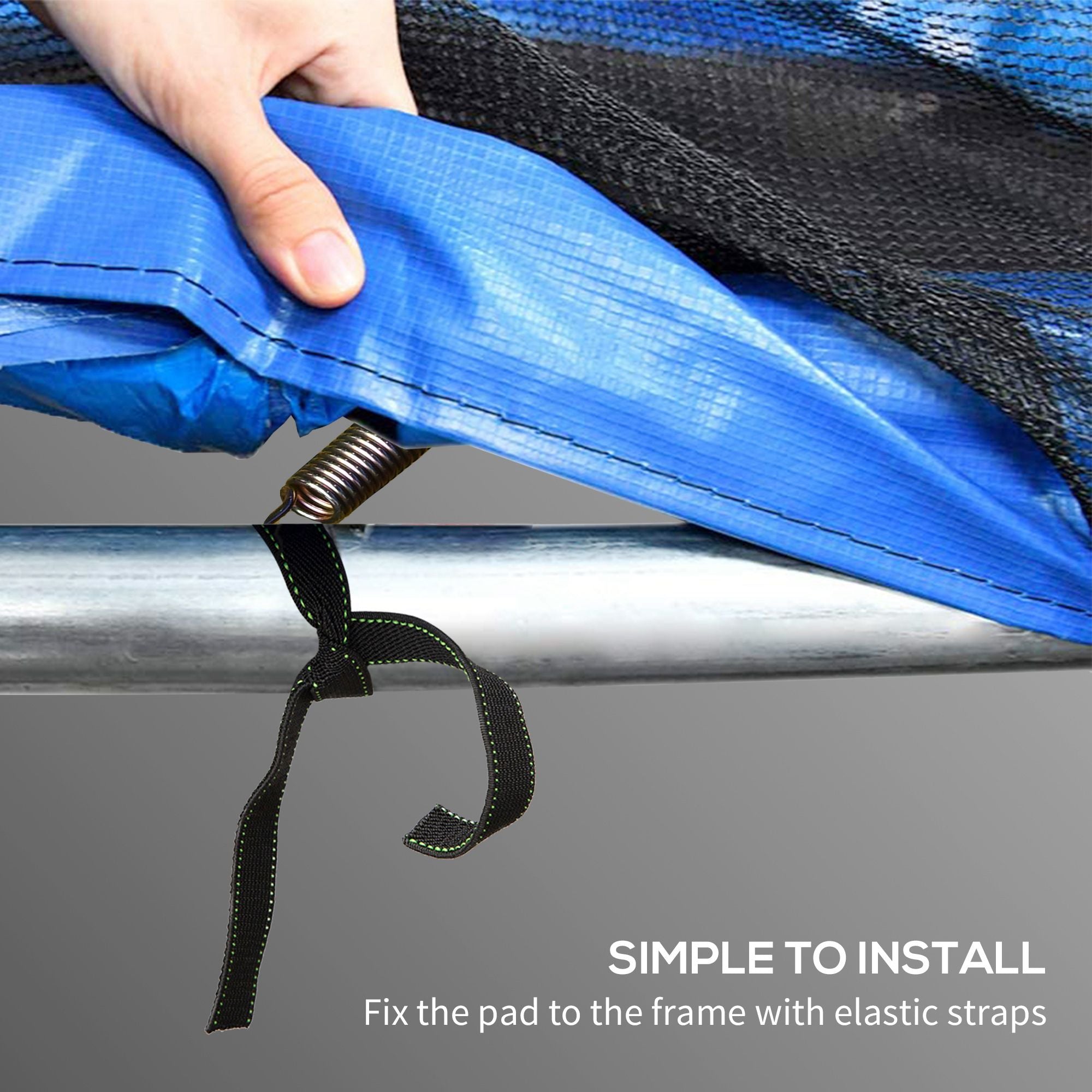 12FT Trampoline Spring Cover, Safety Trampoline Pad Replacement, Waterproof and Tear Resistant, All Weather Trampoline Accessories, No Holes for Pole, Multi Color