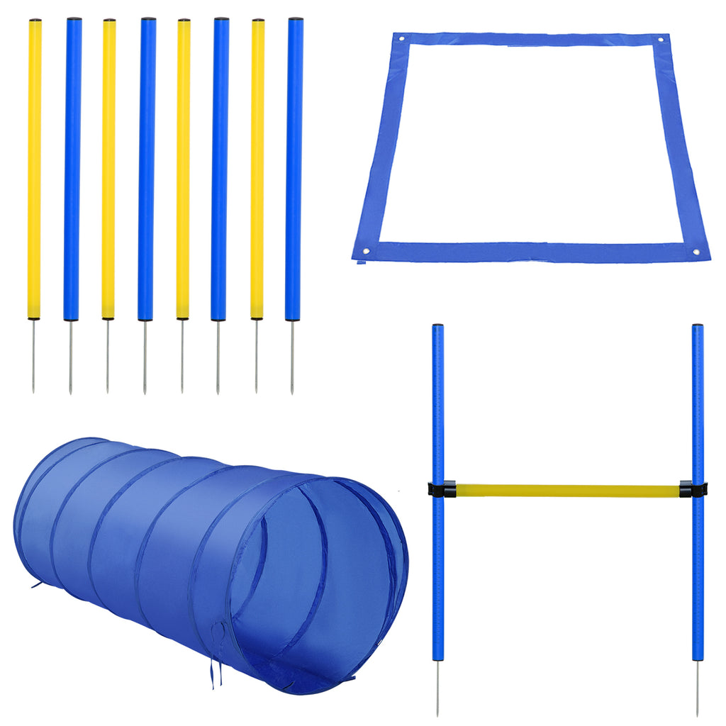 Backyard Competitive Dog Agility Training Kit Obstacle Course Equipment